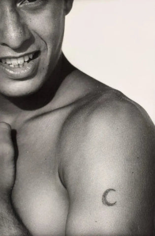 {{ product_title }} Fine Art Print | {{ product_vendor }} Jakero77 Bruce of Los Angeles Vintage Male with Crescent Moon Tattoo - 17"x22" Art Print - 1720 Art Print  Jakero77