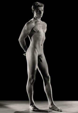 {{ product_title }} Fine Art Print | {{ product_vendor }} Jakero77 Bruce of Los Angeles Vintage Nude Jack Renio Standing Homoerotic Gay Interest - 17" x 22" Fine Art Print - 2131 Art Print  Jakero77