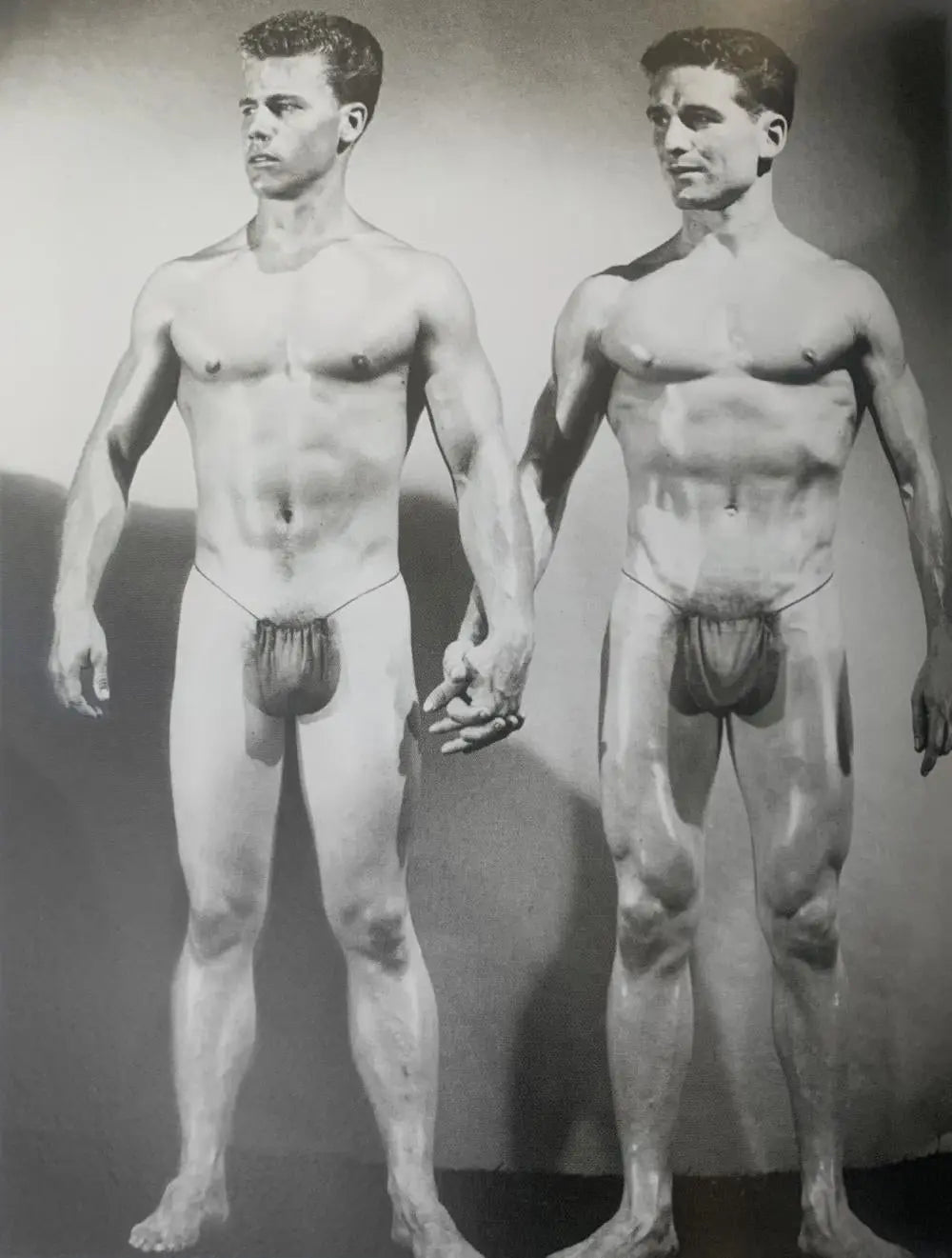 {{ product_title }} Fine Art Print | {{ product_vendor }} Jakero77 Bruce of Los Angeles Vintage Nude Males Holding Hands Love Gay-17"x22" Art Print - 2119 Art Print  Jakero77