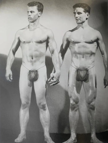 {{ product_title }} Fine Art Print | {{ product_vendor }} Jakero77 Bruce of Los Angeles Vintage Nude Males Holding Hands Love Gay-17"x22" Art Print - 2119 Art Print  Jakero77