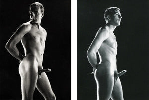 {{ product_title }} Fine Art Print | {{ product_vendor }} Jakero77 Bruce of Los Angeles Vintage Nude Tony Rogers Erection Homoerotic Gay Interest - 17" x 22" Fine Art Print - 2130 Art Print  Jakero77