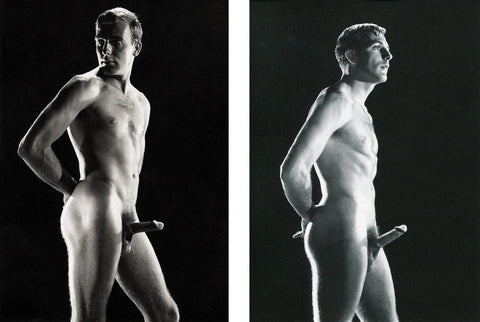 {{ product_title }} Fine Art Print | {{ product_vendor }} Jakero77 Bruce of Los Angeles Vintage Nude Tony Rogers Erection Homoerotic Gay Interest - 17" x 22" Fine Art Print - 2130 Art Print  Jakero77