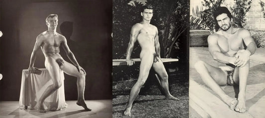 {{ product_title }} Fine Art Print | {{ product_vendor }} Jakero77 Bruce of Los Angeles Vintage Three Nude Males Homoerotic Gay Interest - 17"x22" Fine Art Print - 2101 Art Print  Jakero77