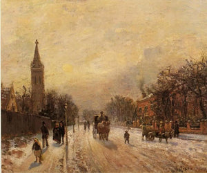 {{ product_title }} Fine Art Print | {{ product_vendor }} Jakero77 Camille Pissarro - All Saints Church Upper Norwood (1871) Signed - 17" x 22" Print Art Print  Jakero77