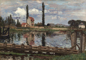 {{ product_title }} Fine Art Print | {{ product_vendor }} Jakero77 Camille Pissarro - Banks of the Seine at Port Marly (1871) Signed - 17" x 22" Print Art Print  Jakero77