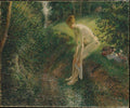 {{ product_title }} Fine Art Print | {{ product_vendor }} Jakero77 Camille Pissarro - Bather in the Woods Nude (1895) Signed - 17"x22" Fine Art Print Art Print  Jakero77