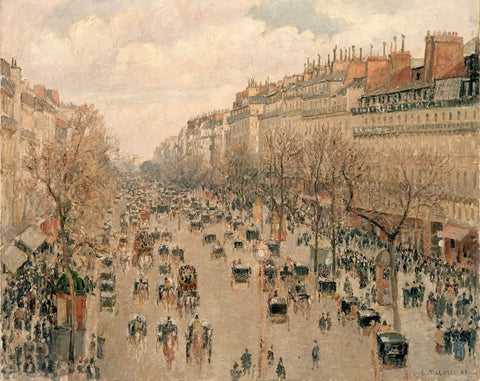 {{ product_title }} Fine Art Print | {{ product_vendor }} Jakero77 Camille Pissarro - Boulevard Montmartre Afternoon Sunlight (1897) Signed - 17"x22" Fine Art Print Art Print  Jakero77