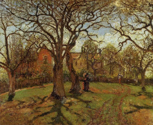 {{ product_title }} Fine Art Print | {{ product_vendor }} Jakero77 Camille Pissarro - Chestnut Trees at Louveciennes, Spring (1870) Signed - 17"x22" Fine Art Print Art Print  Jakero77