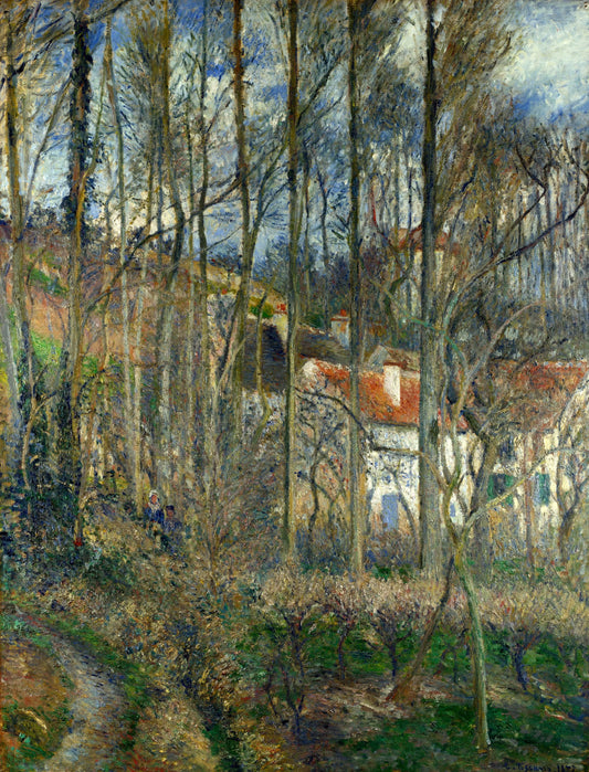 {{ product_title }} Fine Art Print | {{ product_vendor }} Jakero77 Camille Pissarro - Côte des Bœufs at L'Hermitage (1877) Signed - 17"x22" Art Print Art Print  Jakero77