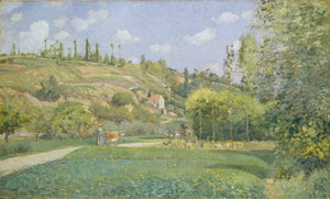{{ product_title }} Fine Art Print | {{ product_vendor }} Jakero77 Camille Pissarro - Cowherd at Valhermeil, Auvers-sur-Oise (1874) Signed - 17" x 22" Fine Art Print Art Print  Jakero77