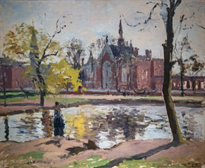 {{ product_title }} Fine Art Print | {{ product_vendor }} Jakero77 Camille Pissarro - Dulwich College, London (1871) Signed - 17" x 22" Fine Art Print Art Print  Jakero77