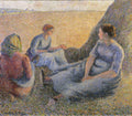 {{ product_title }} Fine Art Print | {{ product_vendor }} Jakero77 Camille Pissarro - Haymakers Resting (1891) Signed - 17" x 22" Fine Art Print Art Print  Jakero77