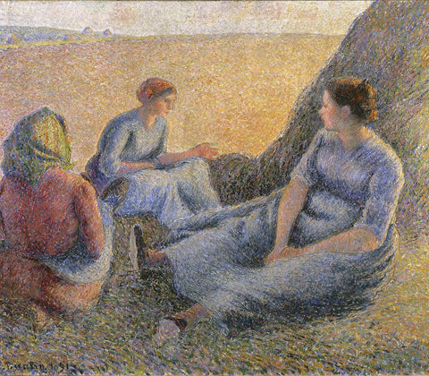 {{ product_title }} Fine Art Print | {{ product_vendor }} Jakero77 Camille Pissarro - Haymakers Resting (1891) Signed - 17" x 22" Fine Art Print Art Print  Jakero77