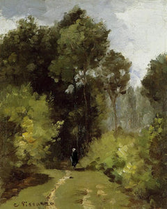 {{ product_title }} Fine Art Print | {{ product_vendor }} Jakero77 Camille Pissarro - In the Woods Sous Bois (1864) Signed - 17" x 22" Fine Art Print Art Print  Jakero77
