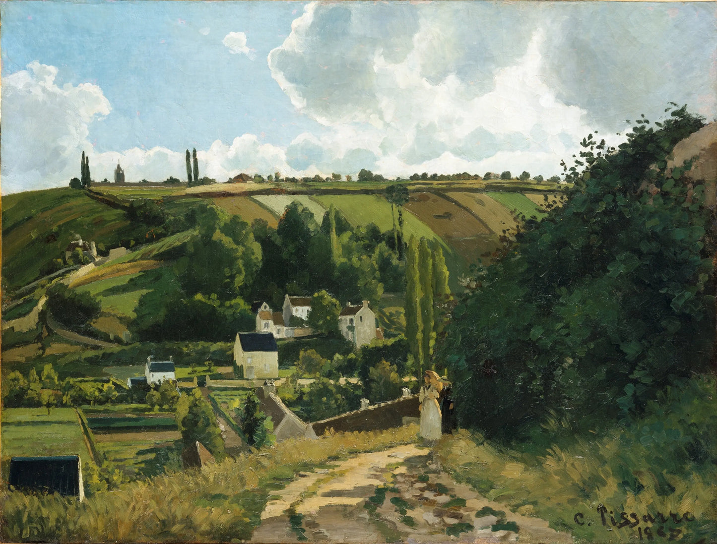 {{ product_title }} Fine Art Print | {{ product_vendor }} Jakero77 Camille Pissarro - Jalais Hill, Pontoise (1867) Signed - 17" x 22" Fine Art Print Art Print  Jakero77
