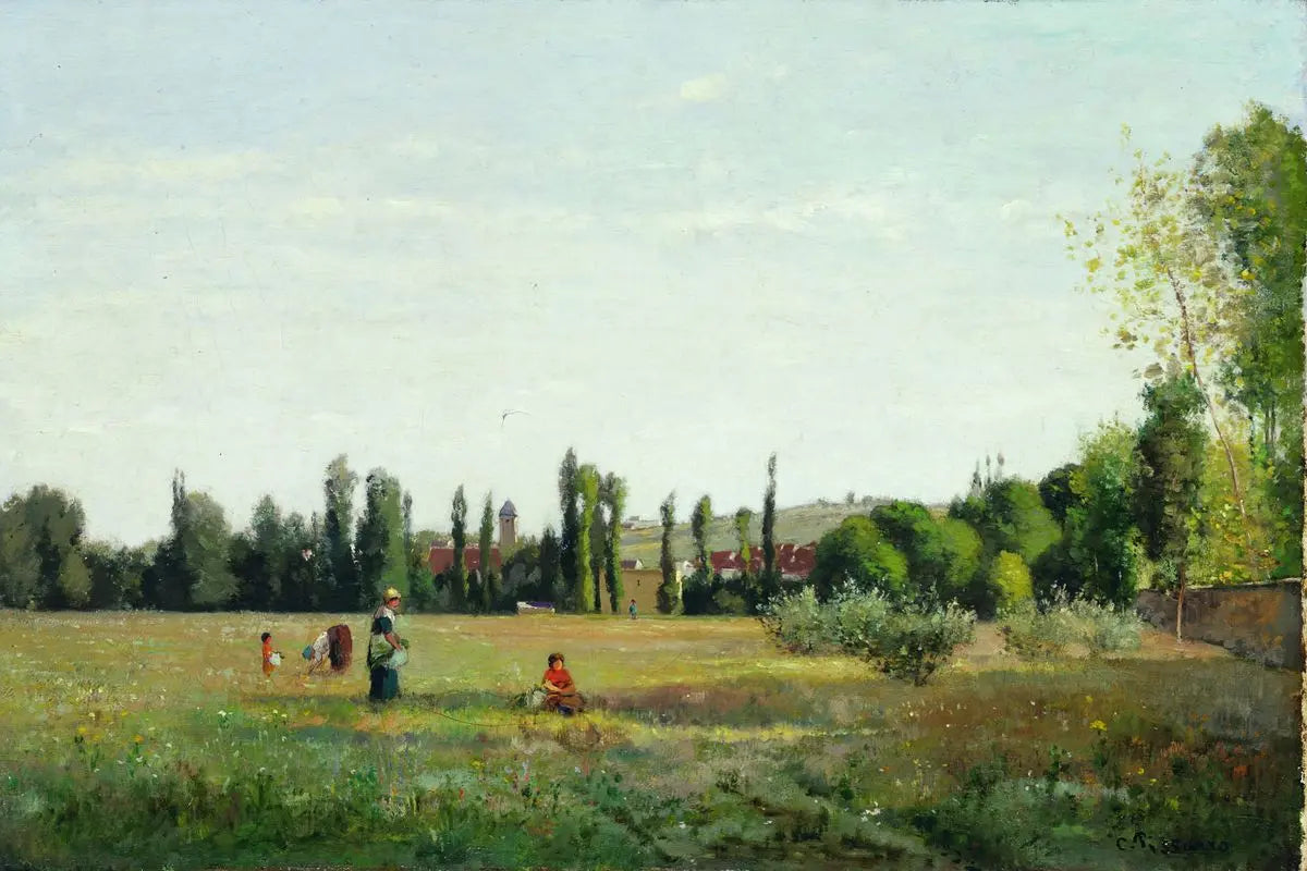 {{ product_title }} Fine Art Print | {{ product_vendor }} Jakero77 Camille Pissarro - La Varenne Saint Hilaire (1863) Signed - 17"x22" Fine Art Print Art Print  Jakero77
