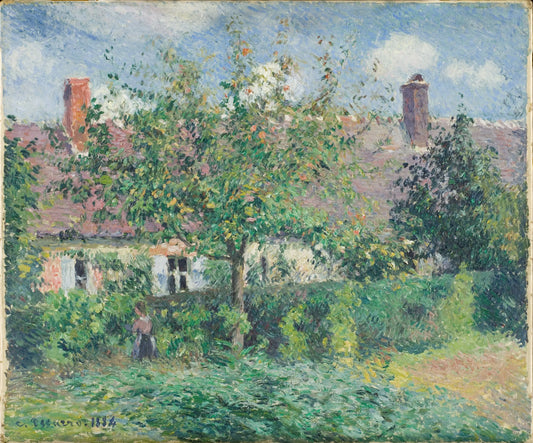 {{ product_title }} Fine Art Print | {{ product_vendor }} Jakero77 Camille Pissarro - Peasant House at Éragny (1884) Signed - 17" x 22" Fine Art Print Art Print  Jakero77
