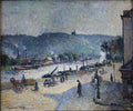 {{ product_title }} Fine Art Print | {{ product_vendor }} Jakero77 Camille Pissarro - Place Lafayette, Rouen (1883) Signed - 17" x 22" Fine Art Print Art Print  Jakero77