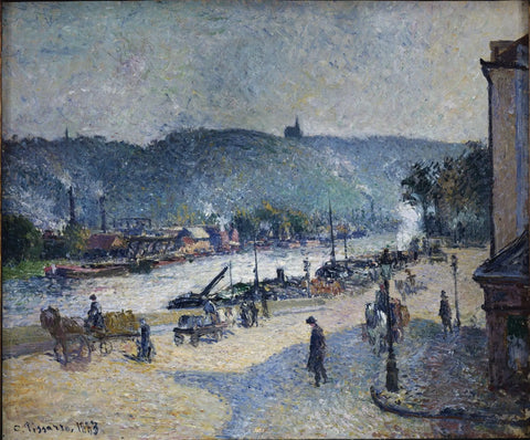 {{ product_title }} Fine Art Print | {{ product_vendor }} Jakero77 Camille Pissarro - Place Lafayette, Rouen (1883) Signed - 17" x 22" Fine Art Print Art Print  Jakero77