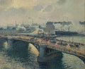 {{ product_title }} Fine Art Print | {{ product_vendor }} Jakero77 Camille Pissarro - Pont Boieldieu in Rouen, Sunset Foggy (1896) Signed - 17" x 22" Fine Art Print Art Print  Jakero77