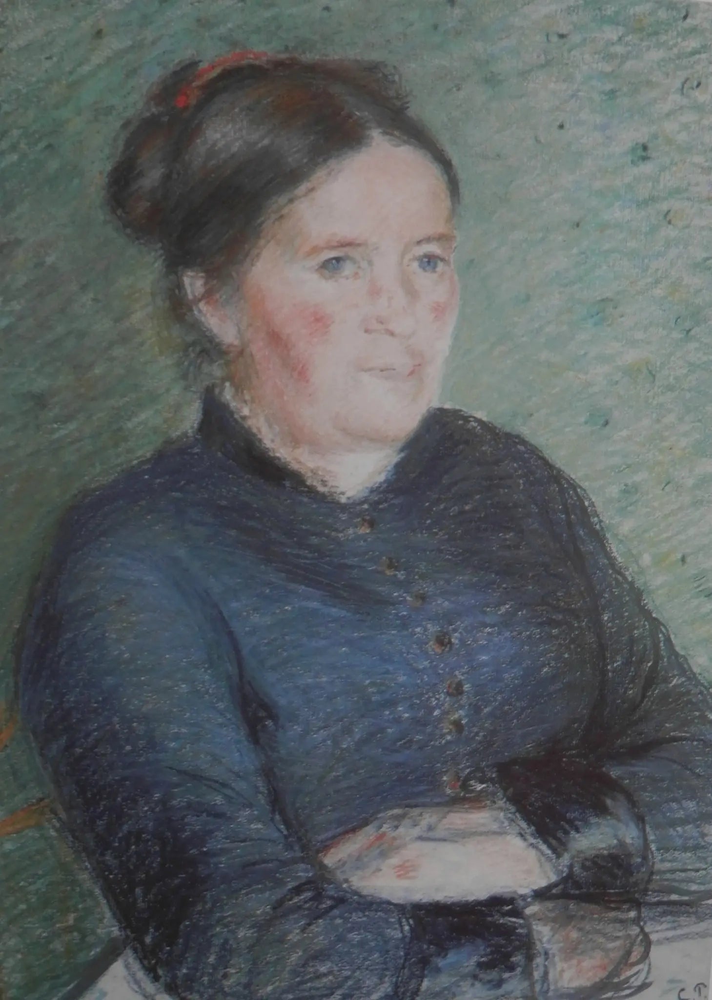 {{ product_title }} Fine Art Print | {{ product_vendor }} Jakero77 Camille Pissarro - Portrait of Madame Pissarro (1883) Signed - 17" x 22" Art Print Art Print  Jakero77