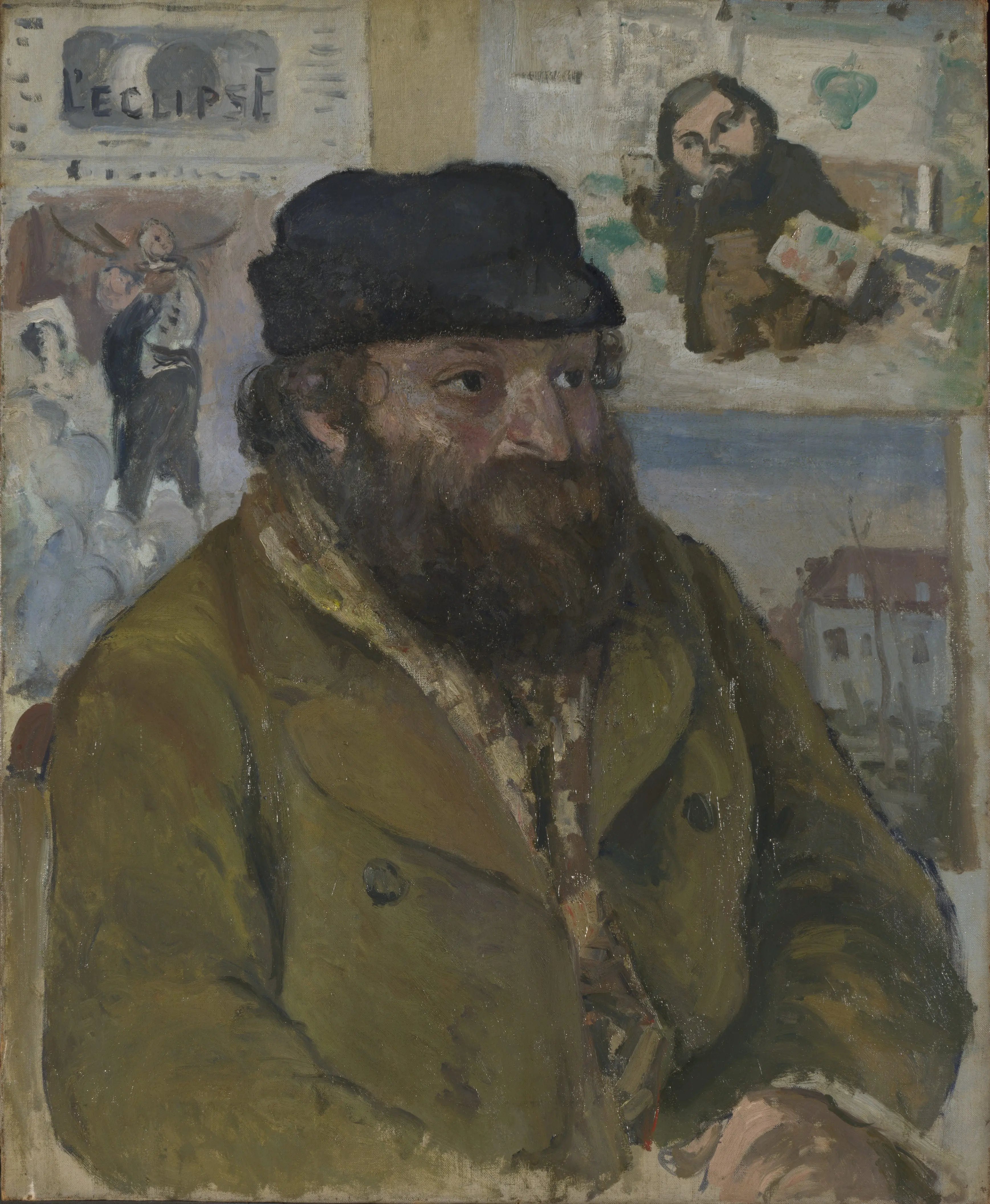 {{ product_title }} Fine Art Print | {{ product_vendor }} Jakero77 Camille Pissarro - Portrait of Paul Cézanne (1874) Signed - 17"x22" Fine Art Print Art Print  Jakero77