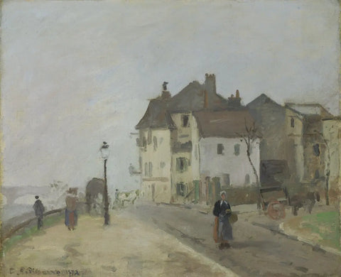 {{ product_title }} Fine Art Print | {{ product_vendor }} Jakero77 Camille Pissarro - Quai de Pothuis, Pontoise (1872) Signed - 17" x 22" Art Print Art Print  Jakero77
