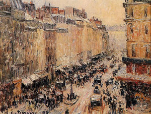 {{ product_title }} Fine Art Print | {{ product_vendor }} Jakero77 Camille Pissarro - Rue Saint-Lazare Under Snow (1897) Signed - 17" x 22" Art Print Art Print  Jakero77