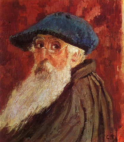{{ product_title }} Fine Art Print | {{ product_vendor }} Jakero77 Camille Pissarro - Self-Portrait (1900) Signed Initials - 17"x22" Fine Art Print Art Print  Jakero77
