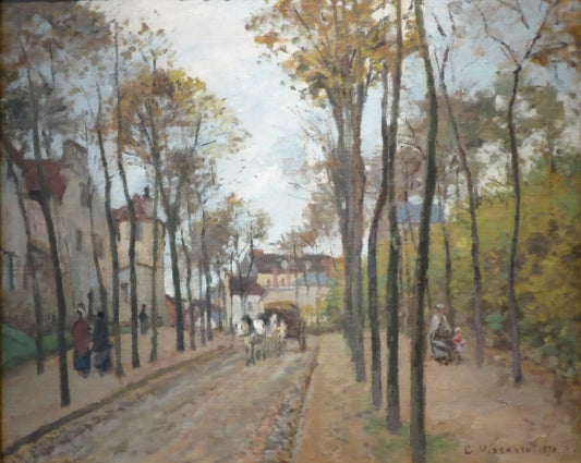 {{ product_title }} Fine Art Print | {{ product_vendor }} Jakero77 Camille Pissarro - The Boulevard des Fossés, Pontoise (1872) Signed - 17"x22" Print Art Print  Jakero77