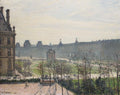 {{ product_title }} Fine Art Print | {{ product_vendor }} Jakero77 Camille Pissarro - The Carrousel Autumn Morning (1899) Signed - 17" x 22" Art Print Art Print  Jakero77