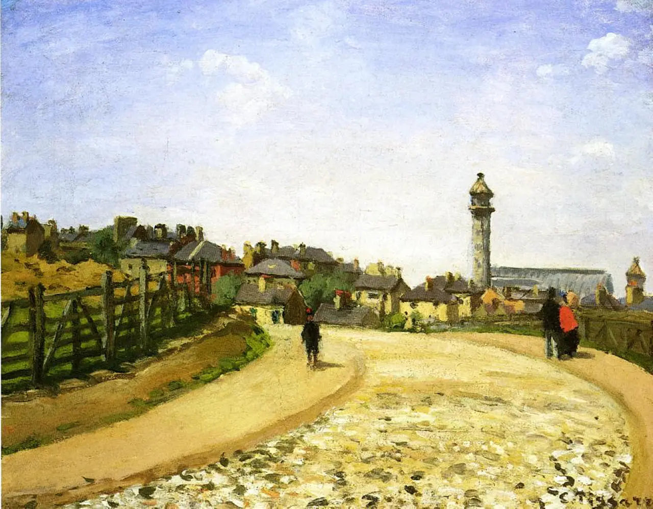 {{ product_title }} Fine Art Print | {{ product_vendor }} Jakero77 Camille Pissarro - The Crystal Palace, Upper Norwood (1871) Signed - 17"x22" Print Art Print  Jakero77