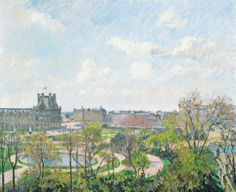 {{ product_title }} Fine Art Print | {{ product_vendor }} Jakero77 Camille Pissarro - The Garden of the Tuileries Morning Spring (1900) Signed - 17"x22" Fine Art Print Art Print  Jakero77