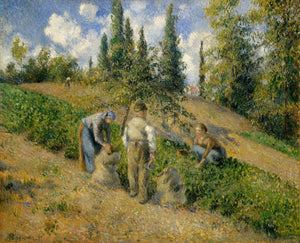 {{ product_title }} Fine Art Print | {{ product_vendor }} Jakero77 Camille Pissarro - The Harvest, Pontoise (1881) Signed - 17" x 22" Fine Art Print Art Print  Jakero77