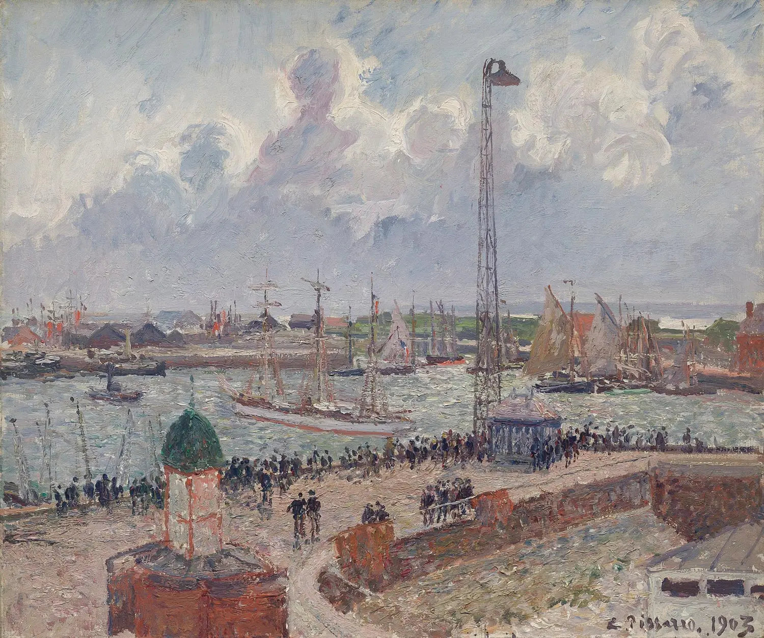 {{ product_title }} Fine Art Print | {{ product_vendor }} Jakero77 Camille Pissarro - The Inner Harbor Havre (1903) Signed - 17" x 22" Fine Art Print Art Print  Jakero77