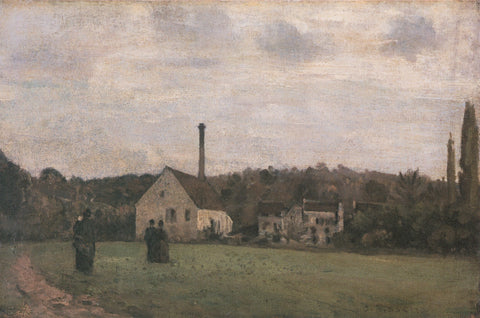 {{ product_title }} Fine Art Print | {{ product_vendor }} Jakero77 Camille Pissarro - The Little Factory (1868) Signed - 17" x 22" Fine Art Print Art Print  Jakero77