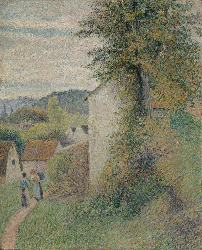 {{ product_title }} Fine Art Print | {{ product_vendor }} Jakero77 Camille Pissarro - The Path, Women Chatting (1889) Signed - 17"x22" Fine Art Print Art Print  Jakero77