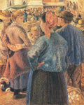 {{ product_title }} Fine Art Print | {{ product_vendor }} Jakero77 Camille Pissarro - The Poultry Market at Pontoise (1882) Signed - 17" x 22" Print Art Print  Jakero77