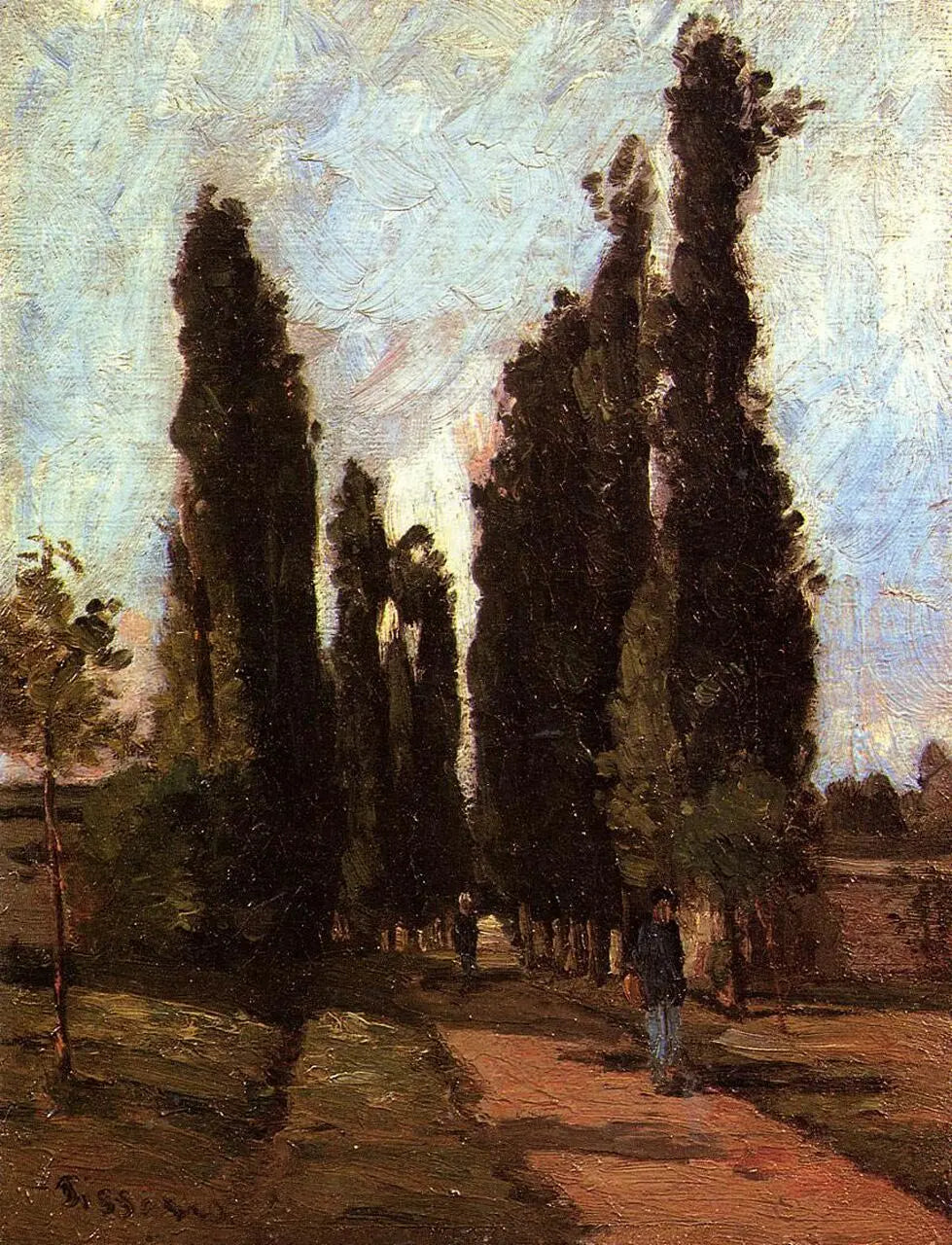 {{ product_title }} Fine Art Print | {{ product_vendor }} Jakero77 Camille Pissarro - The Road La Route (1865) Signed - 17" x 22" Fine Art Print Art Print  Jakero77