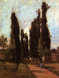 {{ product_title }} Fine Art Print | {{ product_vendor }} Jakero77 Camille Pissarro - The Road La Route (1865) Signed - 17" x 22" Fine Art Print Art Print  Jakero77