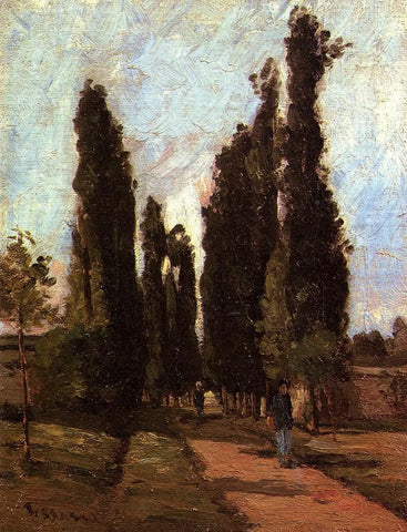 {{ product_title }} Fine Art Print | {{ product_vendor }} Jakero77 Camille Pissarro - The Road La Route (1865) Signed - 17" x 22" Fine Art Print Art Print  Jakero77