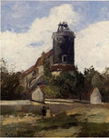 {{ product_title }} Fine Art Print | {{ product_vendor }} Jakero77 Camille Pissarro - The Telegraph Tower at Montmartre (1863) Signed - 17"x22" Print Art Print  Jakero77