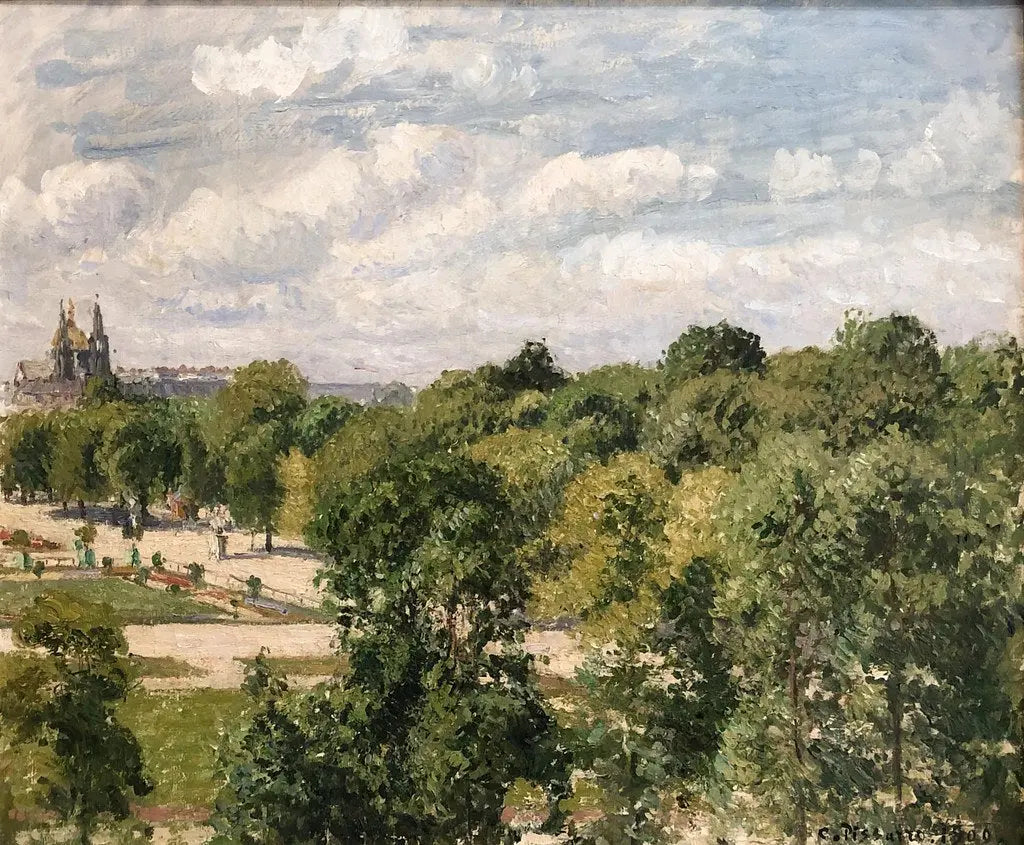 {{ product_title }} Fine Art Print | {{ product_vendor }} Jakero77 Camille Pissarro - The Tuileries Gardens, Summer (1900) Signed - 17"x22" Art Print Art Print  Jakero77