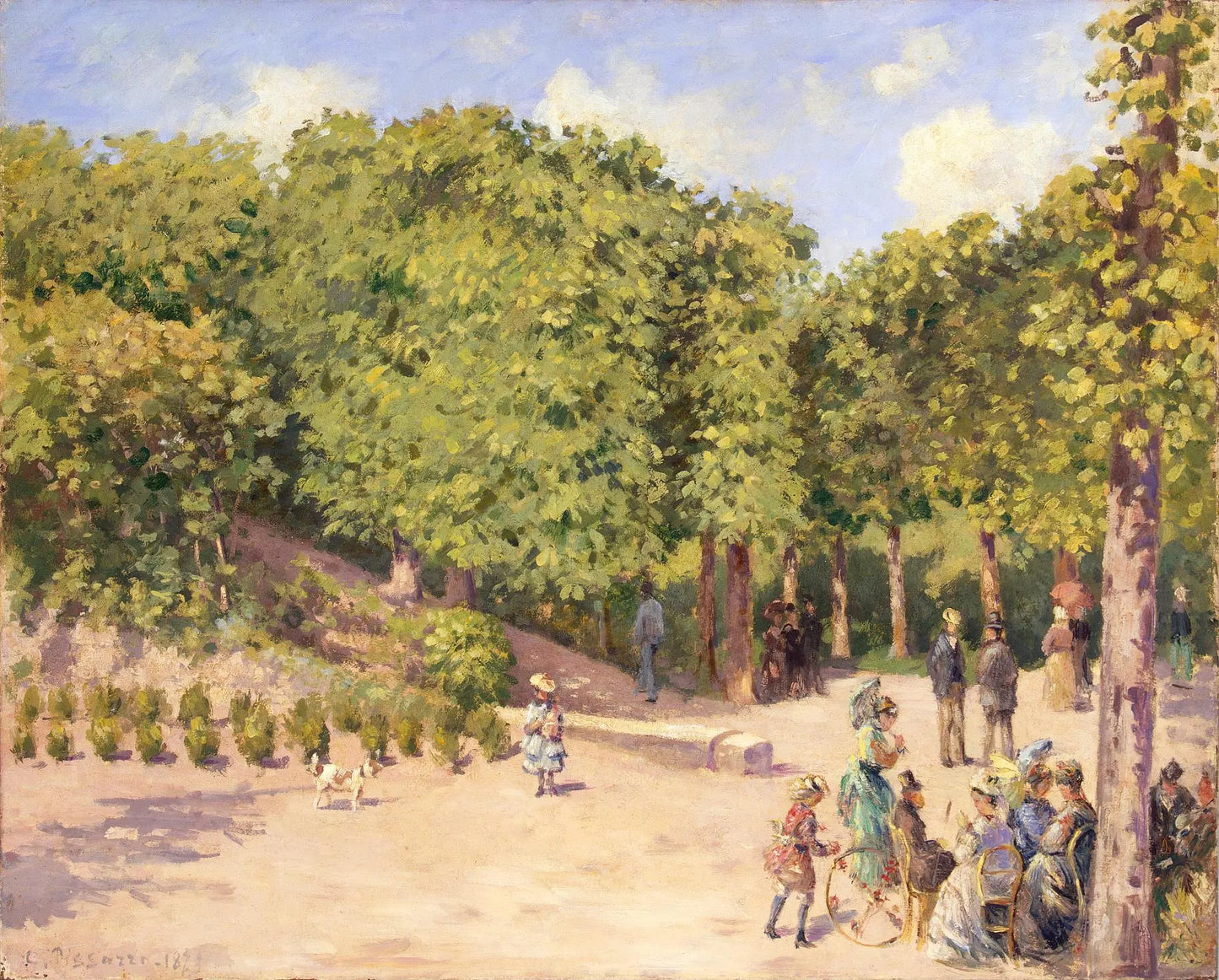 {{ product_title }} Fine Art Print | {{ product_vendor }} Jakero77 Camille Pissarro - Town Park in Pontoise (1873) Signed - 17" x 22" Fine Art Print Art Print  Jakero77