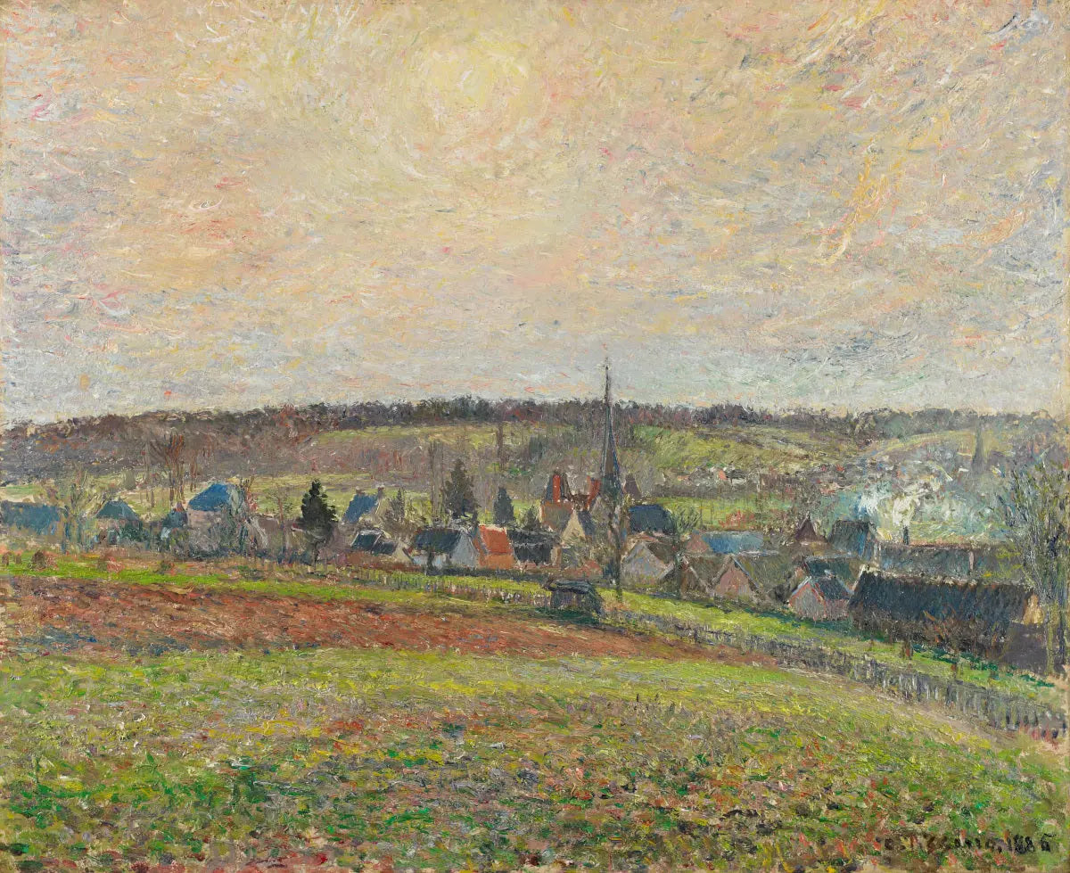 {{ product_title }} Fine Art Print | {{ product_vendor }} Jakero77 Camille Pissarro - Village of Éragny (1885) Signed - 17" x 22" Fine Art Print Art Print  Jakero77
