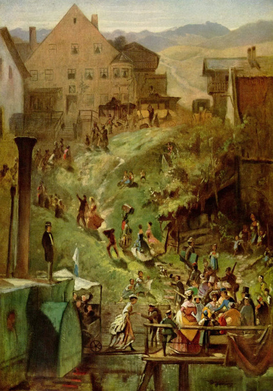 {{ product_title }} Fine Art Print | {{ product_vendor }} Jakero77 Carl Spitzweg - Arrival in Seeshaupt (1880) Germany - 17" x 22" Fine Art Print Art Print  Jakero77