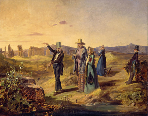 {{ product_title }} Fine Art Print | {{ product_vendor }} Jakero77 Carl Spitzweg - Englishman in the Campagna (1845) - 17" x 22" Fine Art Print Art Print  Jakero77