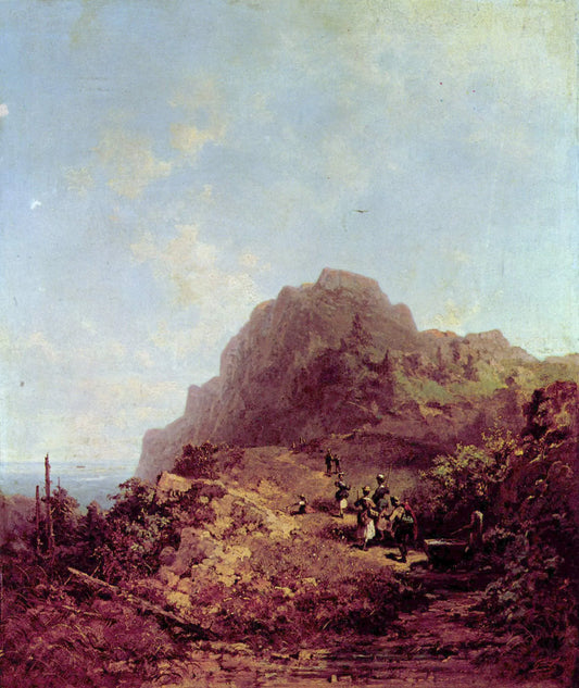 {{ product_title }} Fine Art Print | {{ product_vendor }} Jakero77 Carl Spitzweg - Mountain Hike, Trip to Duke Stand (1870) - 17" x 22" Fine Art Print Art Print  Jakero77