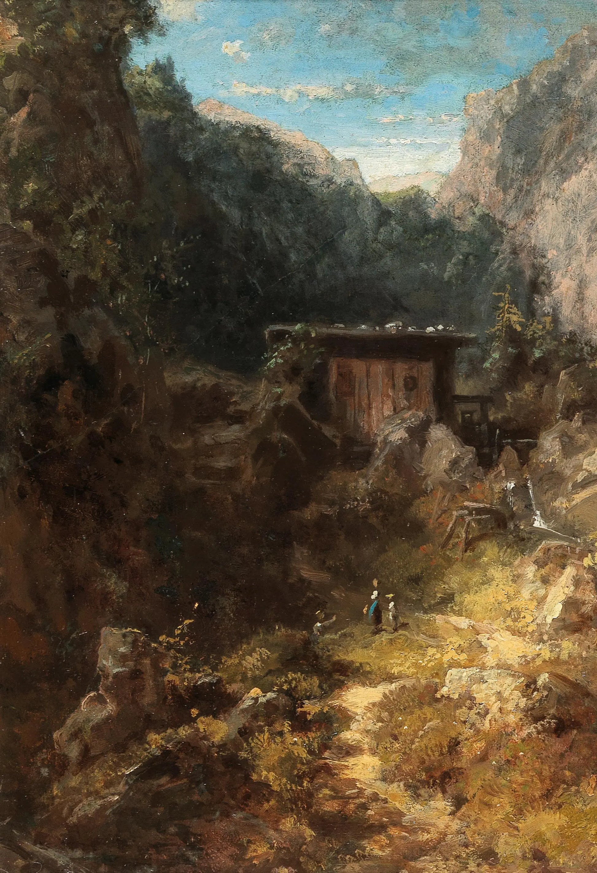 {{ product_title }} Fine Art Print | {{ product_vendor }} Jakero77 Carl Spitzweg - Mountain Mill (1880) - 17" x 22" Fine Art Print Art Print  Jakero77