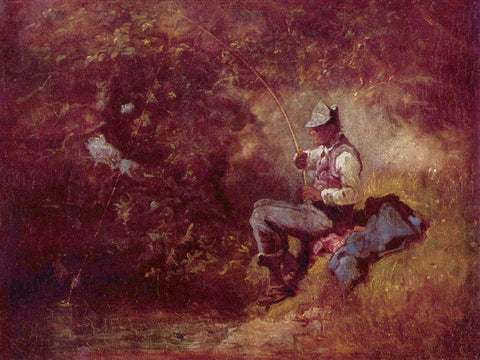 {{ product_title }} Fine Art Print | {{ product_vendor }} Jakero77 Carl Spitzweg - The Fisherman (1850) Der Angler - 17" x 22" Fine Art Print Art Print  Jakero77